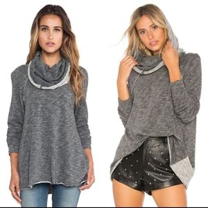 Free People Beach Cowl Neck Long Sleeve Top Size One Body